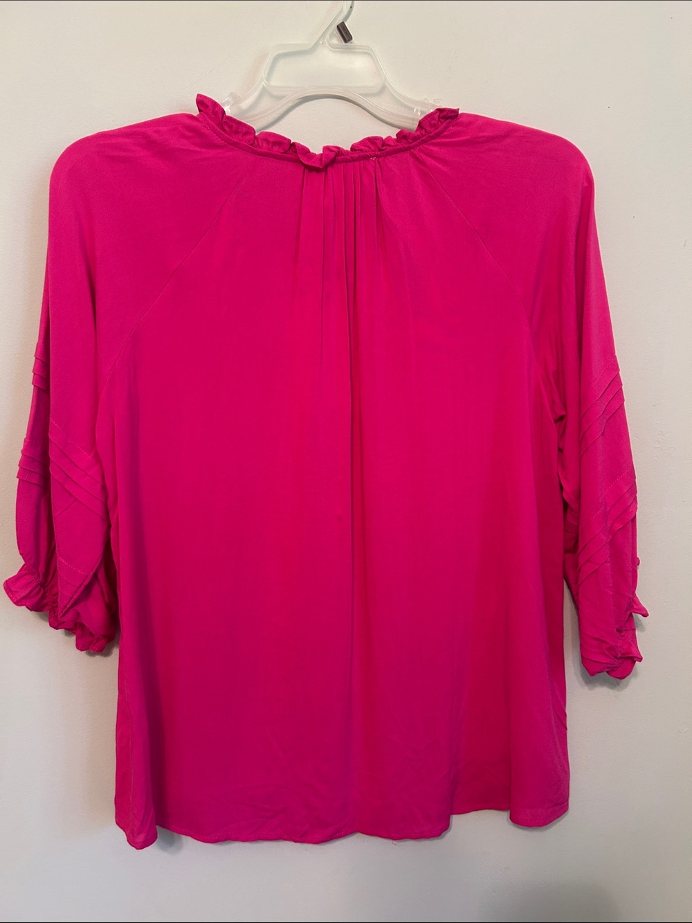 ANDREE BY UNIT Fuchsia Ruffle Sleeve Blouse - Picture 3 of 6